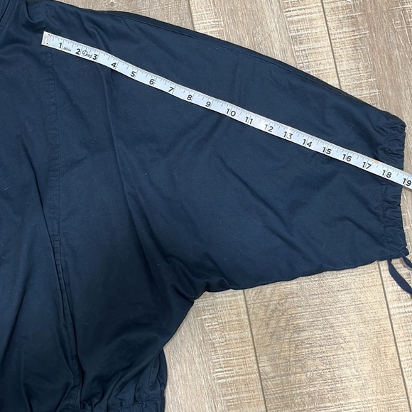 TRF Collection Zara Hooded Crop Jacket with Pockets Navy Blue Med - Picture 14 of 14